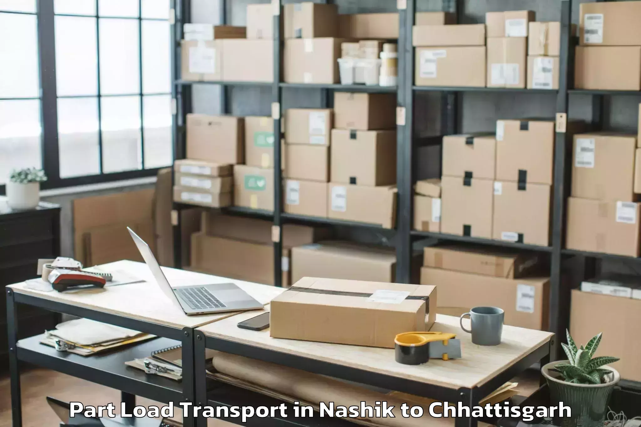 Hassle-Free Nashik to Korba Part Load Transport